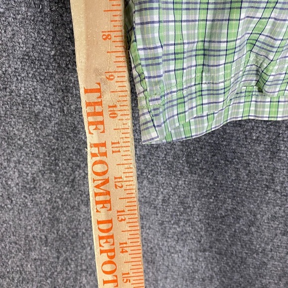 Izod Cargo‎ Shorts Men's Size 36 100% Cotton Plaid Green Adults - Picture 4 of 9